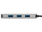 Hub USB TARGUS ACH226BT USB Tipo C (Macho) a 4 USB 3.0, Color Plata.