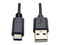 Cable USB Tripp Lite, de USB-A a USB-C, 1.83m. Color Negro.