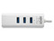 Adaptador Tripp Lite de USB 3.0 a Gigabit Ethernet, con Hub USB 3.0 de 3 Puertos, Color Blanco.