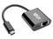 Adaptador Tripp Lite de USB-C a Gigabit Ethernet, Color Negro.