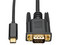 Cable adaptador Tripp Lite de USB-C (macho) a VGA (macho), 0.9m. Color negro.