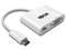 Adaptador TRIPP LITE USB 3.0 a VGA con Puerto de Carga USB-C PD, Compatible con Thunderbolt 3, Color Blanco.