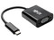 Convertidor TrippLite de USB-C a VGA. Color Negro.