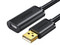 Cable de Extensión Activo UGREEN 10321, USB 2.0 Tipo A (M-H), 10m, Color Negro.