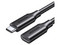 Cable Ugreen de USB-C Macho a USB-C Hembra, 1metro, Soporta hasta 100W para Carga Rápida. Color Negro.