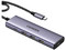 Hub UGREEN 15596 5 en 1, USB C (M) a HDMI, 3 Puertos USB Tipo A 3.0, 1 Puertos USB Tipo C PD, Color Gris.