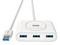Hub UGREEN CR113 con 4 Puertos USB 3.0, 1m. Color Blanco