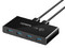 Hub USB UGREEN de 2 puertos USB  a 4 puertos USB 3.0, Incluye 2 cables USB de 1.5 m. Color Negro.