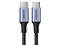 Cable de carga rápida UGREEN de USB-C a USB-C, 2m de longitud. Color Negro.