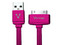 Cable Dock Connector de 30 Pines de Apple a USB 2.0, 1m. Color Rosa.
