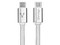 Cable Vorago CAB-124 USB Tipo C a USB Tipo C de 1m, Carga Rápida. Color Blanco.