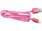 Cable 2 en 1 hibrido Vorago CAB-209 Micro USB y Lightning (M) a USB (M) de 1m. Color Rosa.