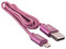 Cable 2 en 1 hibrido Vorago CAB-209 Micro USB y Lightning (M) a USB (M) de 1m. Color Rosa.