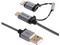 Cable Verbatim USB 2.0 Tipo A macho/Micro B macho de 1.2 Mts, con adaptador Lightning