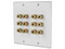 Kit de Placa de Pared Epcom EP-WP6S-KIT con 6 Pares de conectores tipo banana (Rojo/Negro), Postes de unión tipo banana, Conectores enchapados en oro.