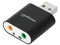 Adaptador de Sonido Manhattan 152754, USB-A a 3.5 mm (M-H), Admite Sonido Estéreo 2.1, Color Negro.