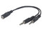 Adaptador Manhattan de 3.5mm (hembra) a dos de 3.5mm (macho).