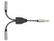 Adaptador de Auriculares en Y, de un Plug a 2 salidas 3.5 mm.