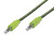 Cable de Audio estéreo Manhattan de 3.5mm (macho) a 3.5mm (Macho), 1m. Color negro/verde.