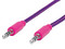 Cable de Audio estéreo Manhattan de 3.5mm (macho) a 3.5mm (Macho), 1m. Color morado/rosa.