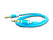 Cable de Audio NACEB NA-488AZLR, Longitud 1.0 m,Jack 3.5 mm a Jack 3.5 mm (M-M) . Color Celeste.