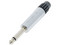 Conector de Audio Seetronic de 1/4 (6.35mm), Contacto niquelado, Carcasa cromada.