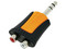 Adaptador de Audio Seetronic MP3-2RF de 2 puertos RCA Hembra a 1 Plug de 1/4