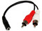 Cable Adaptador de Audio Estéreo Mini Jack de 3.5mm (hembra) a RCA (macho) de 15cm.
