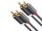 Cable de Audio 2 RCA Macho a 2 RCA Macho UGREEN, 5m, color negro.