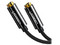 Cable Divisor Ugreen de Conector 3.5mm Macho a 2 puertos 3.5mm Hembra, 25cm. Color Negro.