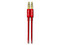 Cable de Audio VORAGO estéreo de 3.5 mm (M-M), 1m. Color Rojo.