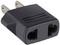 Adaptador de Corriente para Clavija BRobotix de Europeo a Americano, Color Negro.