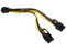 Cable adaptador de alimentación PCI Express 6 pines a dos conectores de 8 pines.