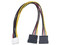 Cable de Doble Corriente SATA Hikvision 101-502-385, Compatible con DVR's, 25cm.