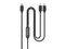 Cable de Carga MANHATTAN 355810 USB-C Doble de 2 m (7 ft), Potencia 100W, Compatible con 2 Dispositivos.