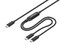 Cable de Carga MANHATTAN 355810 USB-C Doble de 2 m (7 ft), Potencia 100W, Compatible con 2 Dispositivos.
