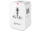Adaptador Universal de Contactos Steren 905-127 para Viaje con Doble Cargador USB.