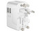 Adaptador Universal de Contactos Steren 905-127 para Viaje con Doble Cargador USB.