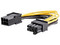 Cable adaptador de alimentación PCI Express 6 pines a 8 pines.
