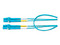 Cable de Red Belden de 2m OM3 Dúplex Fibra Óptica LC (M-M), Color Azul.