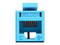 Conector Jack modular Belden RJ-45 Cat6 T568 A/B RV6MJKUTB-S1. Color Azul.