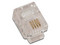 Plug RJ11 Brobotix 170301, 100 piezas. Color transparente.