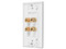 Placa de Pared Epcom EP-WP2S Postes de Unión Tipo Banana, Conexión para 2 Altavoces, Color Blanco.