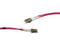 Jumper de Fibra Óptica Enson ENS-JUMP030MM4, LC Duplex a LC Duplex (M-M), 30cm, Color Rosa.