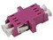 Conector Modular de Fibra Óptica Enson ENS-LCUPC-OM4, Conector LC Duplex UPC, Color Rosa.