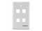 Placa de Pared Enson EPRO-FP40, 4 Puertos, Color Blanco.