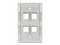 Placa de Pared Enson EPRO-FP40, 4 Puertos, Color Blanco.