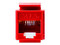 Conector Jack Enson RJ-45 Cat5e. Color Rojo.