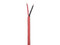 Bobina HONEYWELL 43061104/1000 de 305m de alambre, 2 X 18 AWG, Tipo FPLR-CL3R, FT4, Color Rojo, Resistente a la intemperie para aplicaciones en sistemas de detección de incendio y de evacuación.
