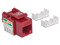 Jack de impacto Cat6, UTP, Rojo.